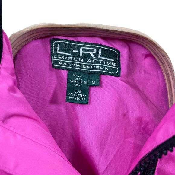 Lauren Ralph Lauren Action Medium Pink Full Zip Zip Pockets Detach Hood‎ - Picture 3 of 7